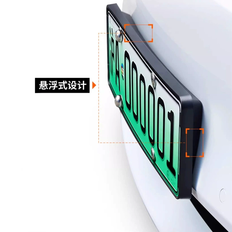 Подходит для Tesla Y, новая плавающая рамка номерного знака Y, модель 3, аксессуары для рамки номерного знака нового энергетического зеленого автомобиля