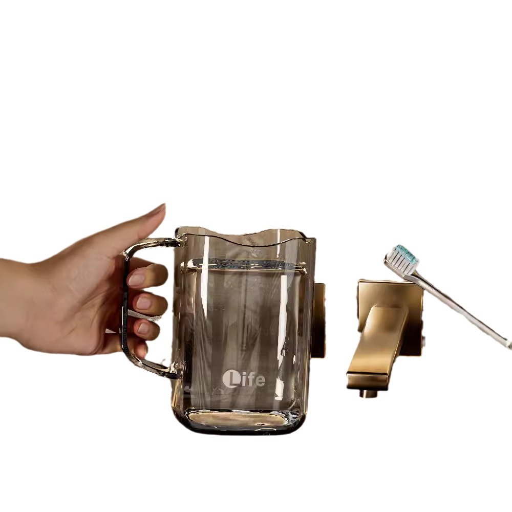 Copo para escovas de dentes transparente para banheiro_voghion.com