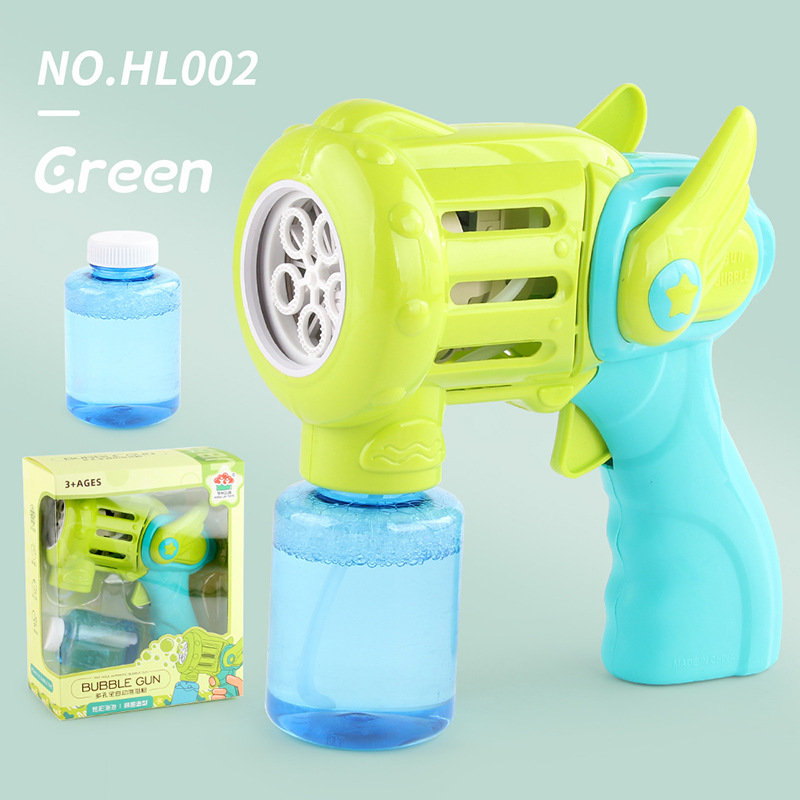 Verano nueva pistola de burbujas automática de cinco agujeros de mano juguete de ocio para niños pistola de burbujas eléctrica fábrica al por mayor