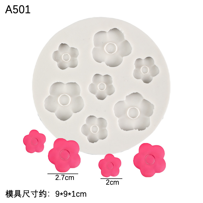 Grande y pequeña flor molde de silicona girasol postre pastel Decoración Accesorios epoxi arcilla cerámica suave