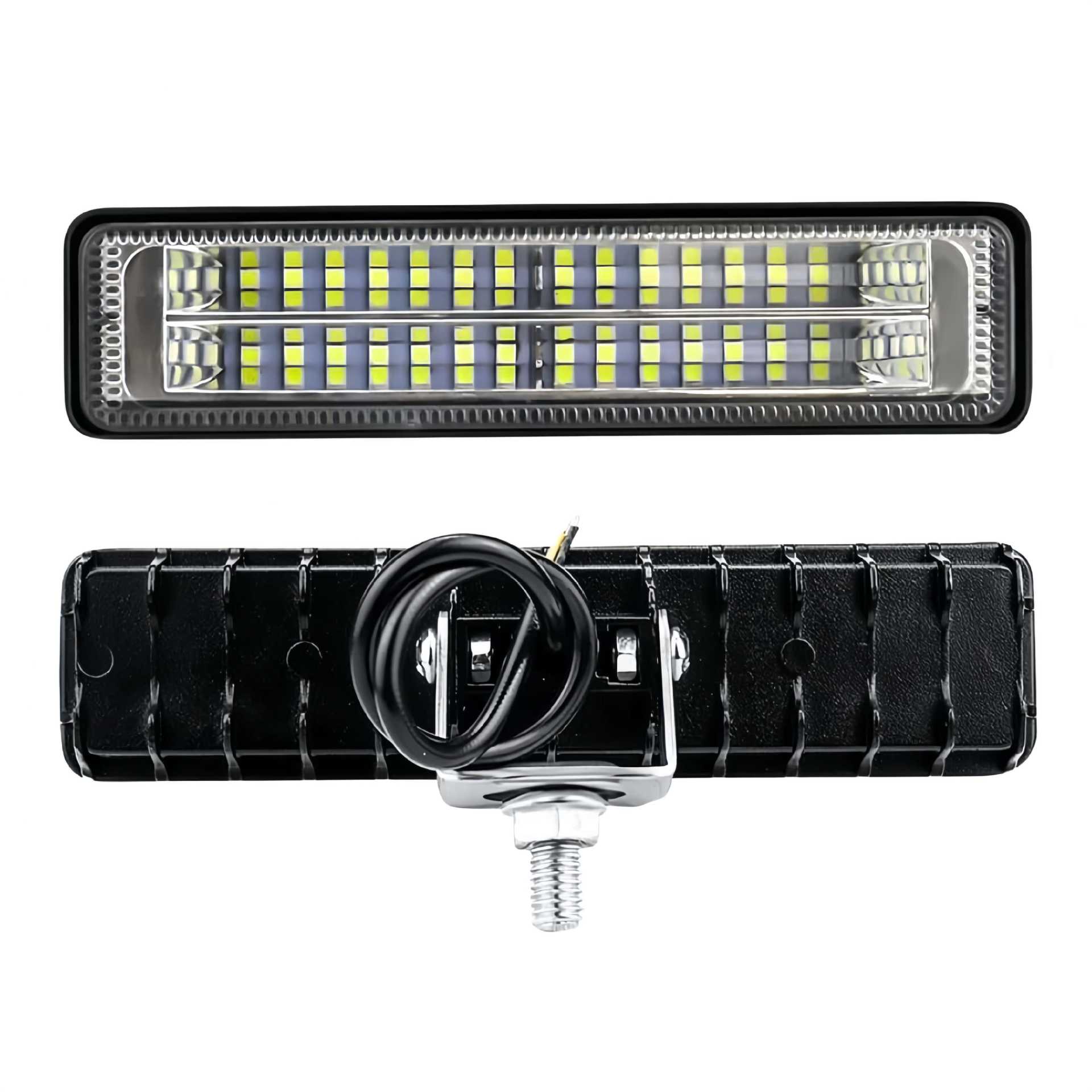 Cross-Border Automotive Led Work Light Inspection Light Straight Double Row 28Led Off-Road Vehicle Truck Engineering Auxiliary Light