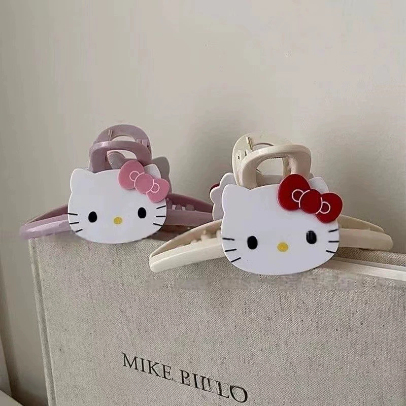 Пин-краб Hello Kitty, милый краб, акула, зажим для волос, новая коллекция, стиль высокого качества