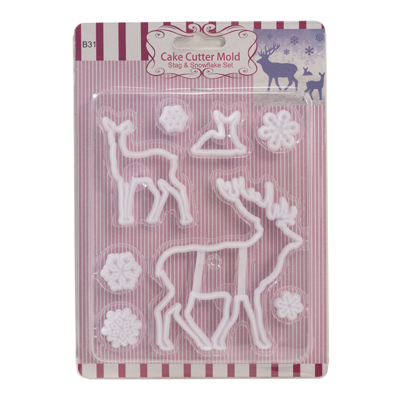 Navidad de la misma serie de molde de galletas de nieve de alce molde de corte DIY pastel de horneado molde de pastel de caramelo al por mayor image 5