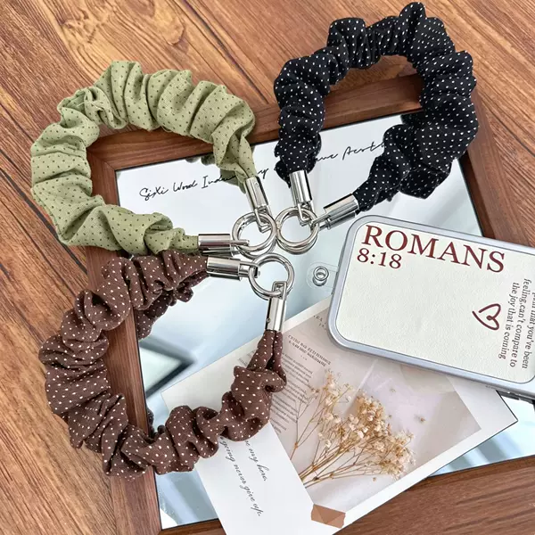 ins-style star-patterned hair tie, fabric scrunchie, phone chain, and lanyard – a versatile two-in-one accessory, 2026 new retro-style design for women