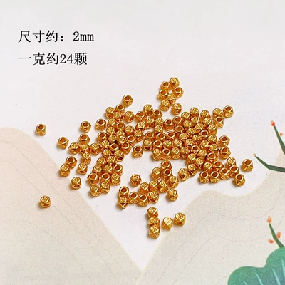 S925 Silver Gold-Plated 2mm 2.5mm Spacer Beads Crystal DIY Bracelet Necklace Accessories Hand String (Zərgərlik ara hissələri) - about-24-2mm-diamond-beads-per-gram