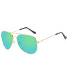 Classic universal metal glasses solar-powered suitable for men and women, fashionable sunglasses