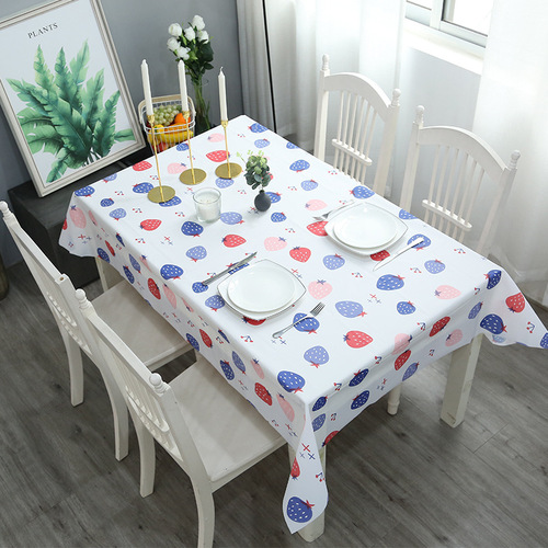 Home Japanese warm style plaid series thin waterproof and oil-proof no-wash PVC coffee table table cloth