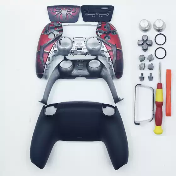 PS5 Controller Replacement Shell DIY Retro Game Accessories Spider-Man Controller Mod Kit with Tools