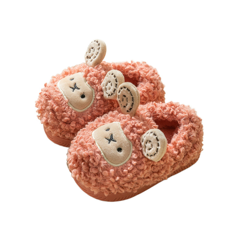 Zapatillas de algodón para niños para interiores, bolsas de lana lindas, zapatillas de algodón para niños, niñas, zapatillas de invierno para bebés