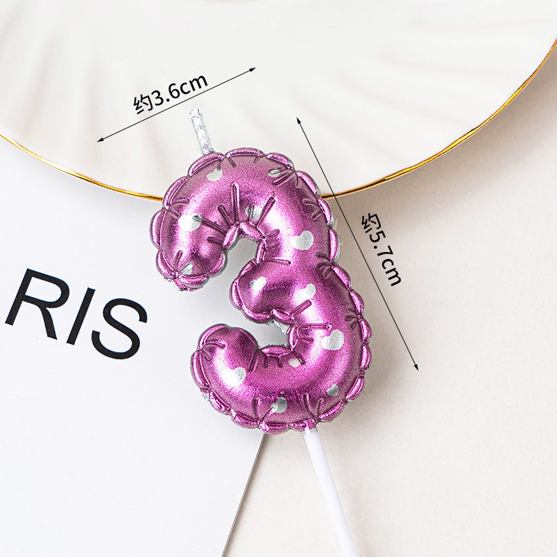 Vela digital de globo rosa 3