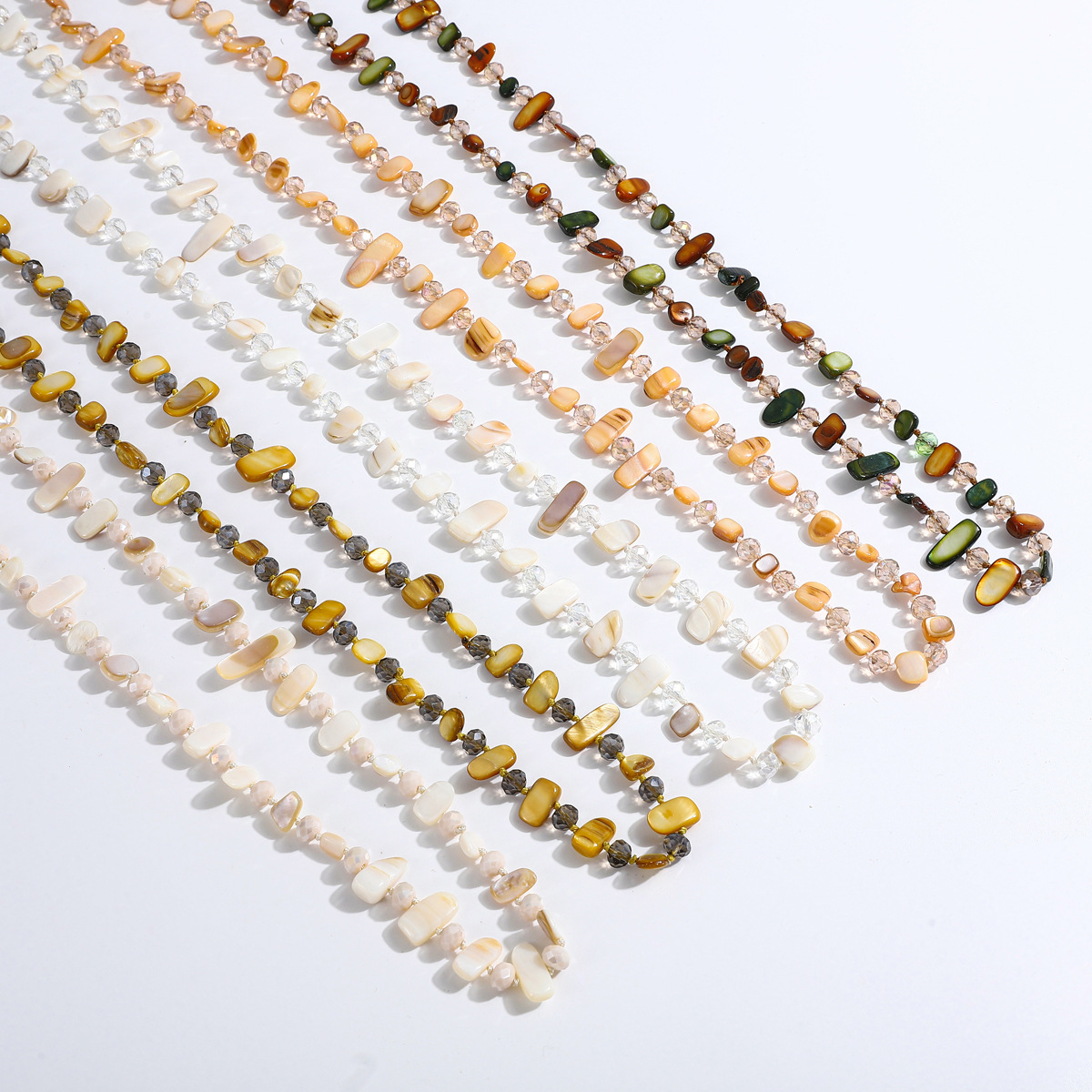 Bohemian Double-layer Shell Beaded Necklace For Autumn Winter_voghion.com