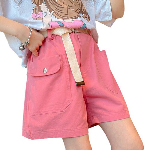 Girls Shorts Summer Clothes Children's Clothing Casual Sports Pants  New Style Medium and Big Children Fashionable Internet Celebrity Summer Children