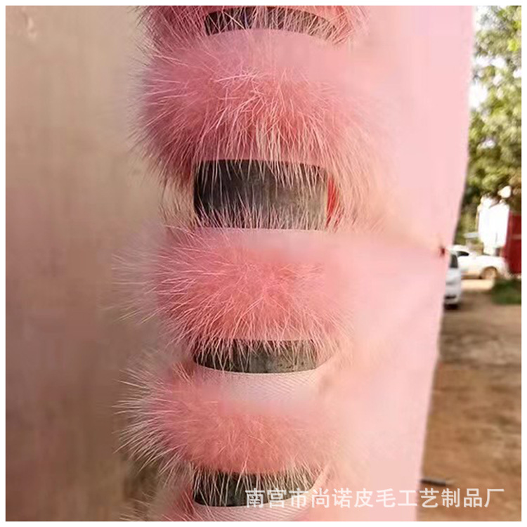 水貂毛条獭兔毛毛条辅料羽绒服兔皮夹心条鞋口diy饰品 围巾帽条