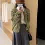秋冬宽松复古风灰色毛衣