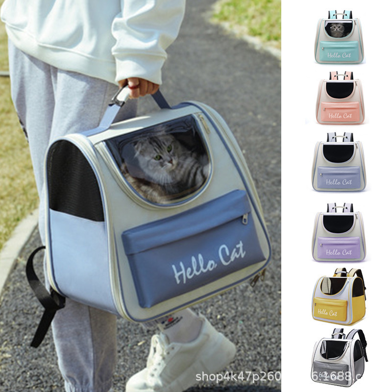 Manufacturer Wholesale Cat Carrier Bag for Outdoor Use, Portable Large-Capacity Space Capsule Oxford Cloth Lightweight Breathable Pet Backpack for Dogs