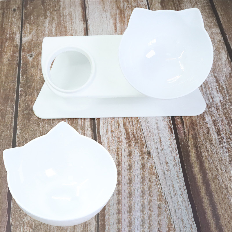 흰색 이중 그릇 세트