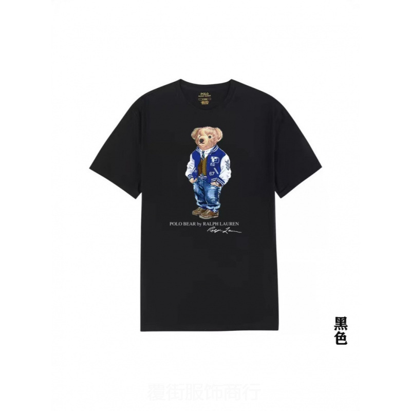 24SS 新作連名モデル ラウンドネック ベア ラルフローレン 男女同型 トレンドブランド Tシャツ|undefined