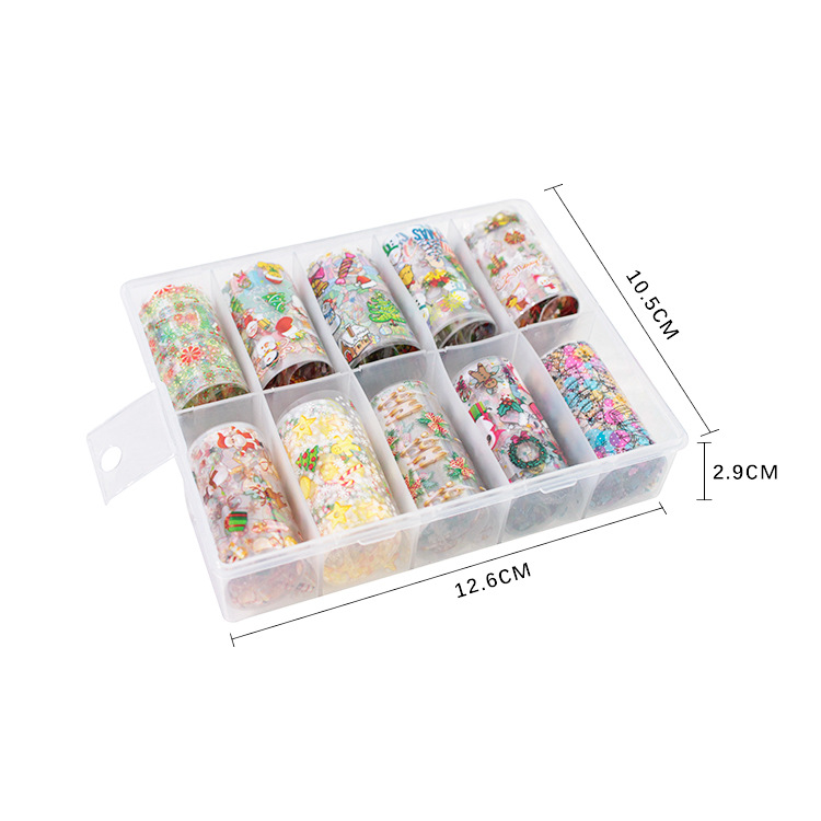 Transferencia de Arte de uñas de Navidad Fabricante de pegatinas de cielo estrellado Nuevo arte de uñas cielo estrellado pegatinas traje floreciente cielo estrellado papel al por mayor