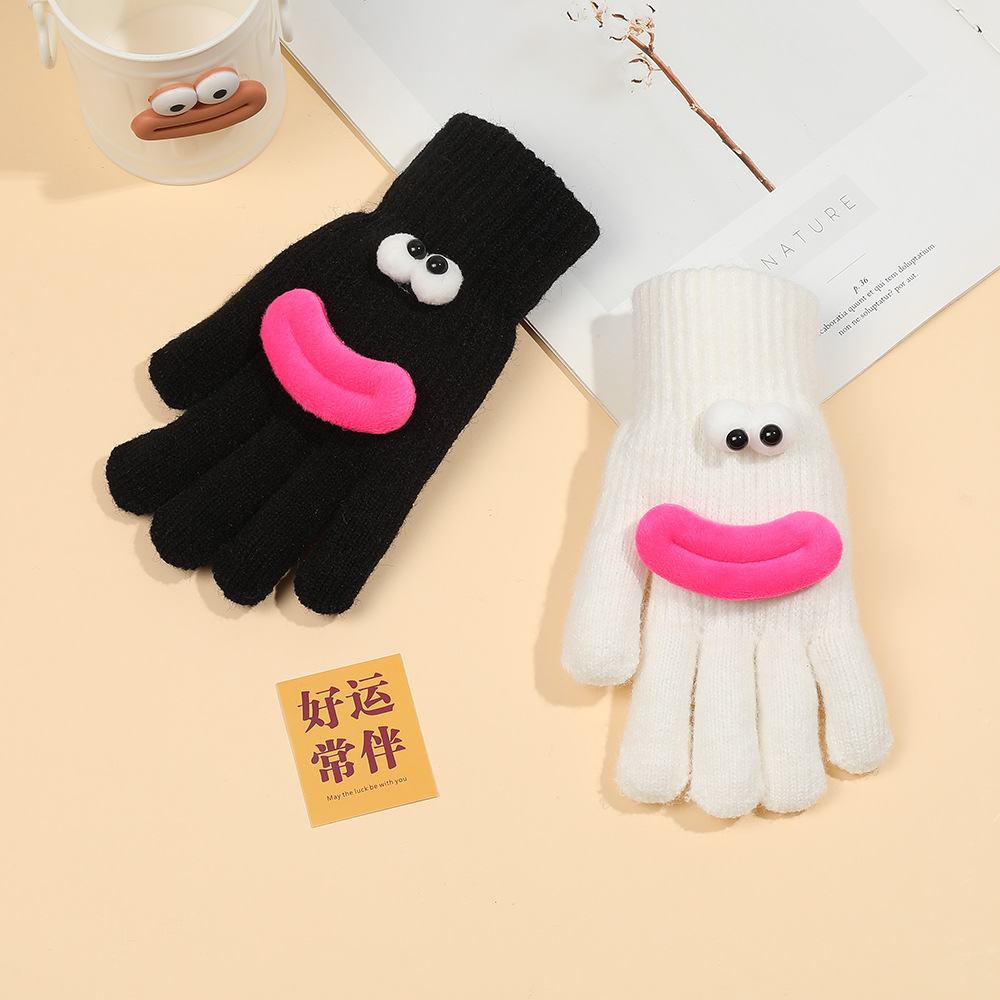 keep warm demi-season knitted cute gloves for adults for men and…