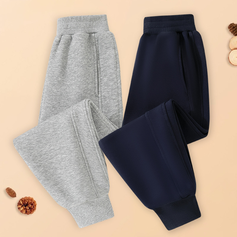 Solid autumn children's comfortable breathable trousers for boys