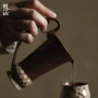 手绘年轮带柄不烫手茶海