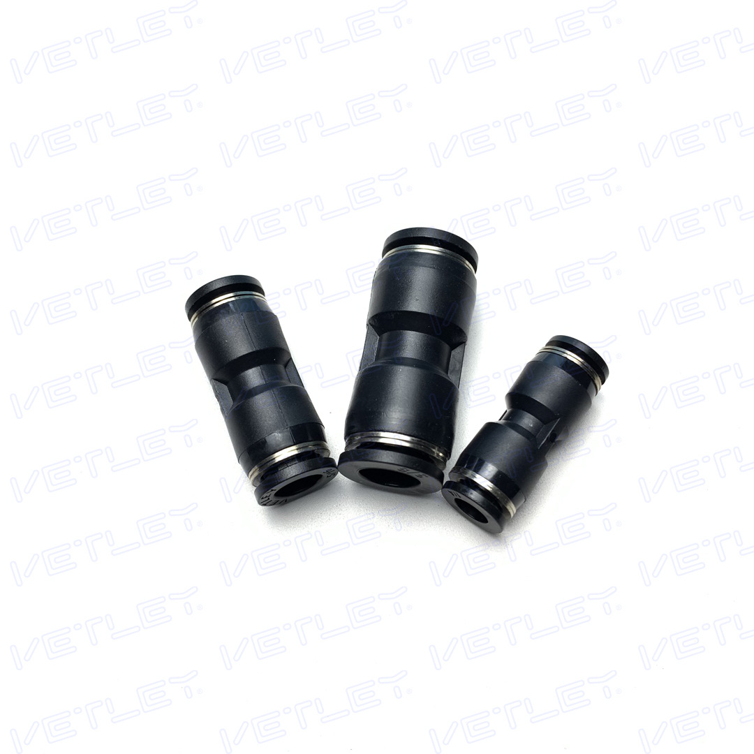 PU 直通 英寸插管气动接头 PU 1/4,3/8,1/2 气管直通不带孔锌合金