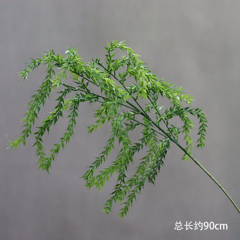 Flores de imitación verde, techo de bosque, plantas verdes, hojas, flores de boda, accesorios de decoración floral con hojas, flores falsas, hierba de caña