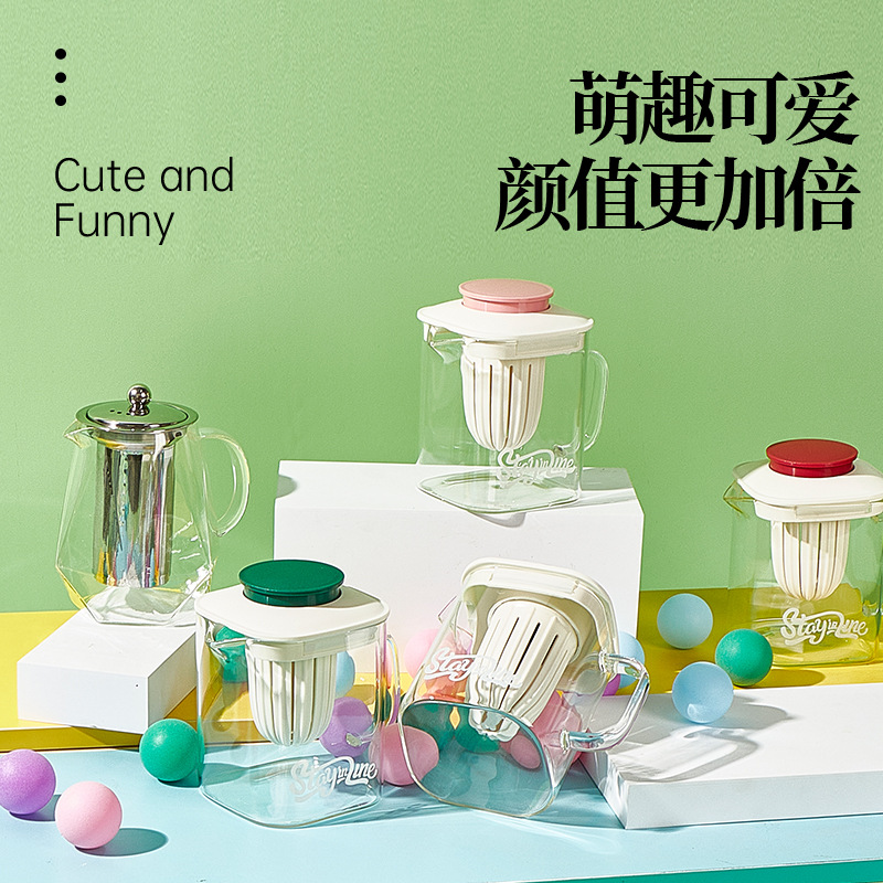 Selected Glass Water Cup High-Quality and Stylish Single-Layer Office Home Glass Cup Can Be Heated Simple Flower Tea Cup