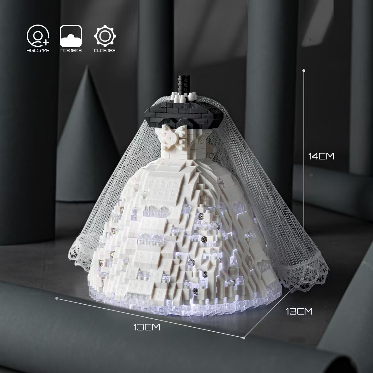 Chao lechuang CLC bloques de construcción de micropartículas juguetes educativos de ocio para niños regalo de cumpleaños serie de astronautas luminosos