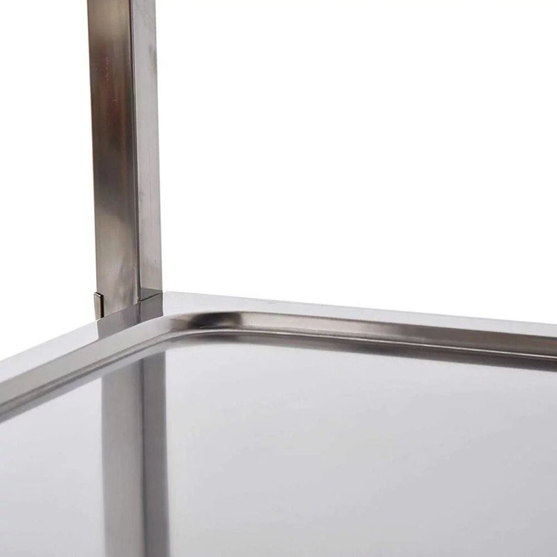 Carrito de Comedor de Acero Inoxidable de Tres Niveles para Uso Comercial en Hoteles, Carrito de Servicio Móvil, Estante para Entrega de Alimentos, Estante para Almacenamiento de Bebidas, Carrito Reforzado.
