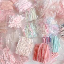 粉色系手混线小样藏族脏鞭发绳头饰辅料DIY配件迷你线板