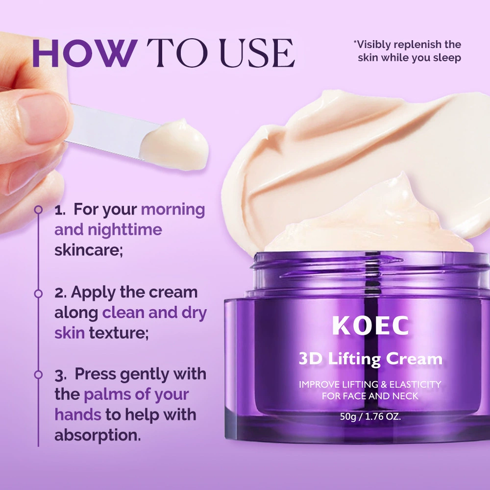 Крем для лица с лифтингом (KOEC) 3D-лифтинг, 50 г — подтяжка и упругость лица и шеи