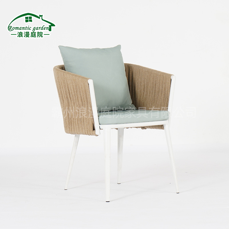 Outdoor Rattan Chair Armchair Simple Dining Table and Chair Set Manufacturer Wholesale Villa Garden Square Table Rattan Chair Combination