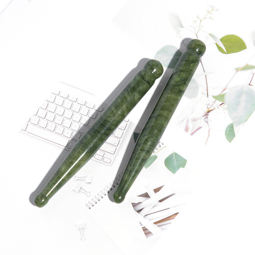 Xiuyan Jade Bone-Picking Stick Facial Green Phoenix Jade Beauty Stick Women's Jade Stone Massager Meridian Eye and Face Acupoint Pen