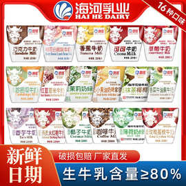 天津海河牛奶巧克力营养早餐学生可可儿童水果奶饮品整箱草莓咖啡