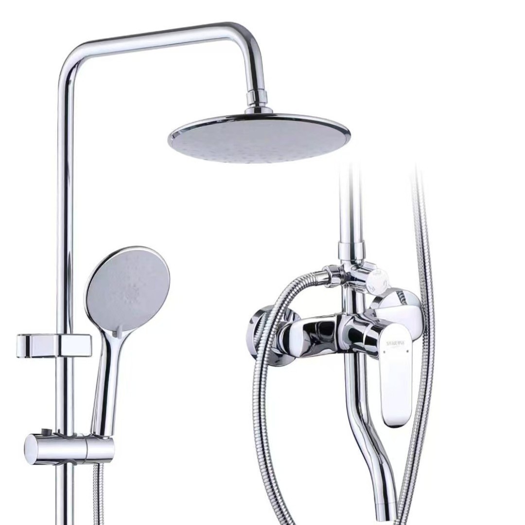 Mayorista simple bronce moderno cuatro series ducha de ducha de ducha de baño presurizado casero ducha de ducha de ducha de un conjunto completo