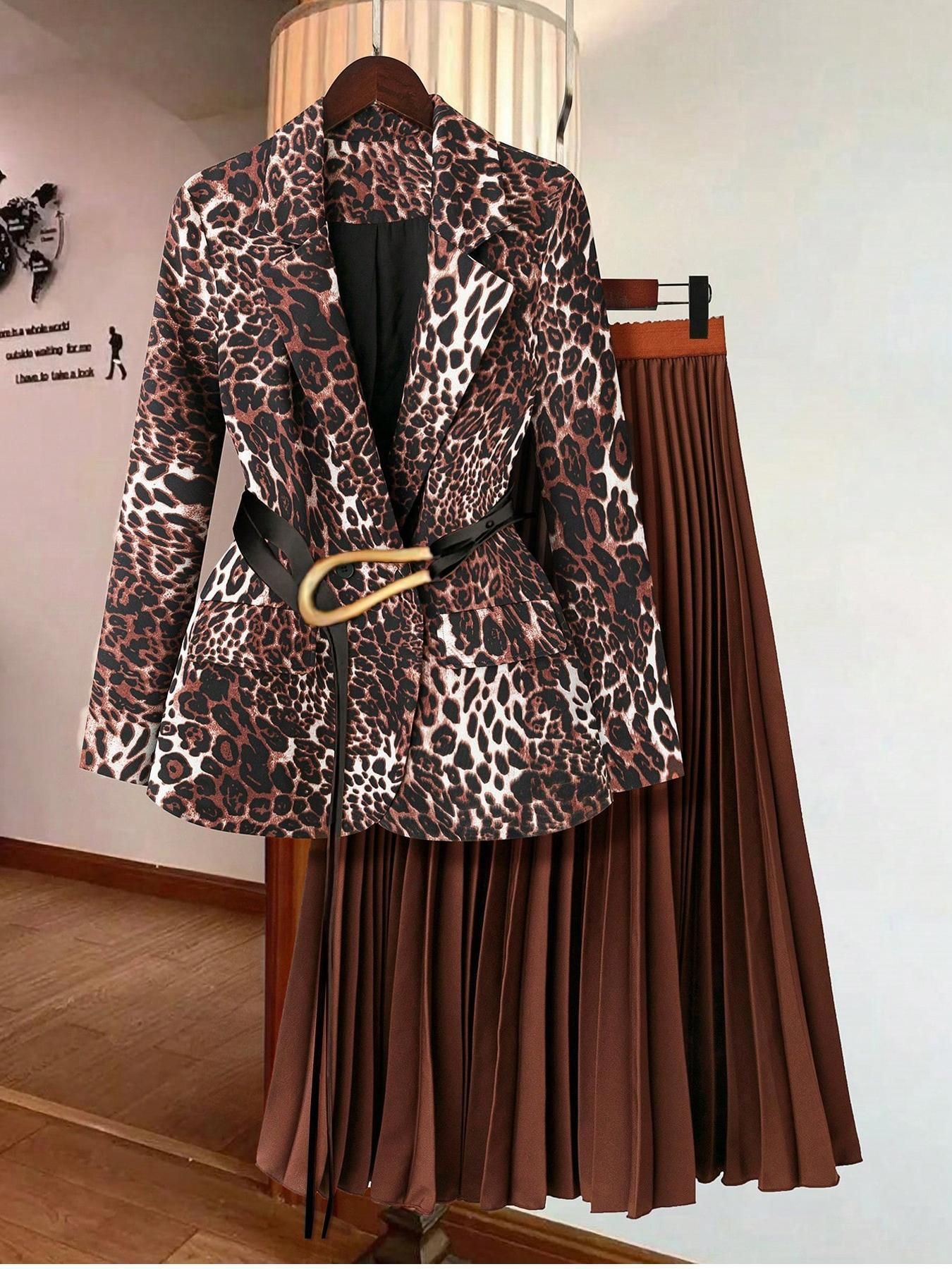 Tailored Blazer & Mermaid Skirt Set – European Office Chic With Structured Silhouette​_voghion.com