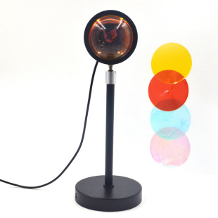 10 Kinds of Light Colors Rgb Sunset Lamp Atmosphere Table Lamp Sunset Red Sunrise Rainbow Eye Protection Projection Night Light