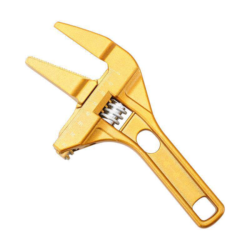 Llave de instalación de plomería y baño multifuncional de mango corto de gran abertura de grifo herramienta de tubería de agua para mover llave móvil
