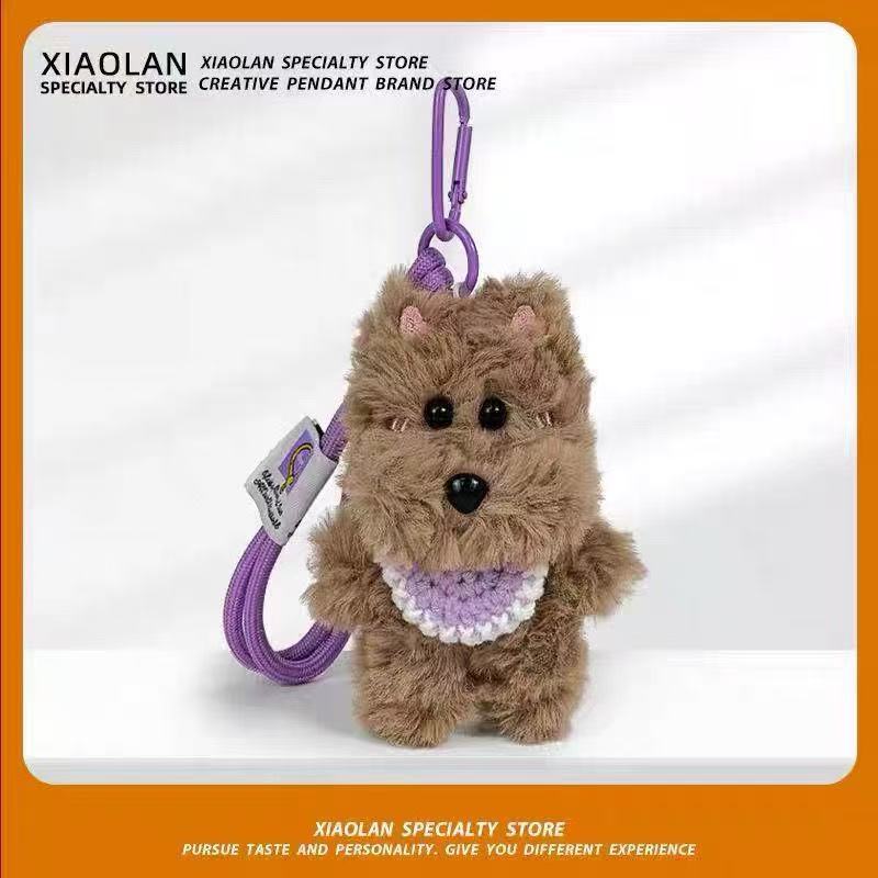 Perro adorable West Highland dibujos animados colgantes muñecas bolsas de peluche bolsas de llaves bolsas de regalos colgantes