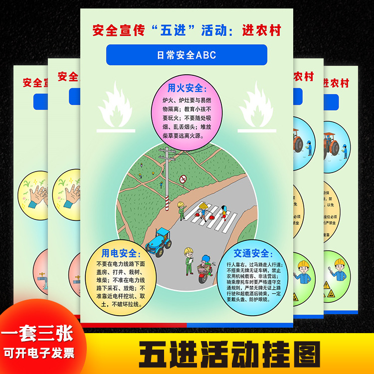 安全宣传五进活动进农村挂图农业机械农药日常安全海报展板AQ189