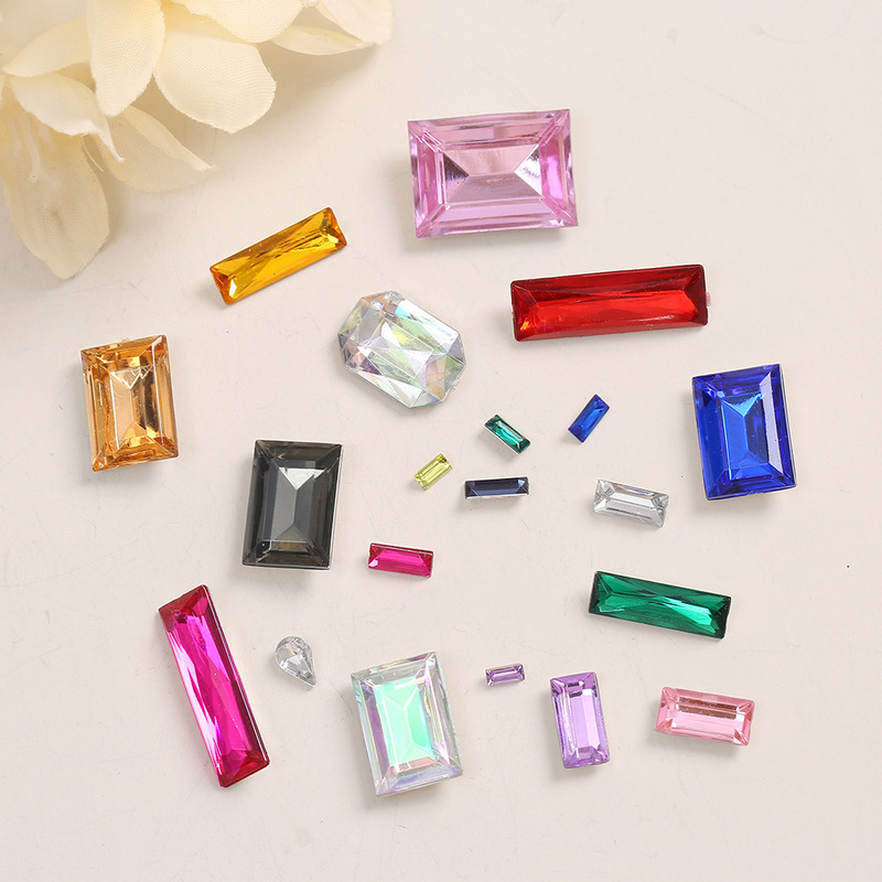 New Pointed Bottom Rectangular Right Angle Sugar Cube Acrylic Diamond Super Flash Three-Dimensional Nail Art Diamond Mobile Phone Case Jewelry Diamond Wholesale New Pointed Bottom Rectangular Right Angle Sugar Cube Acrylic Diamond Super Flash Three-Dimensional Nail Art Diamond Mobile Phone Case Jewelry Diamond Wholesale
