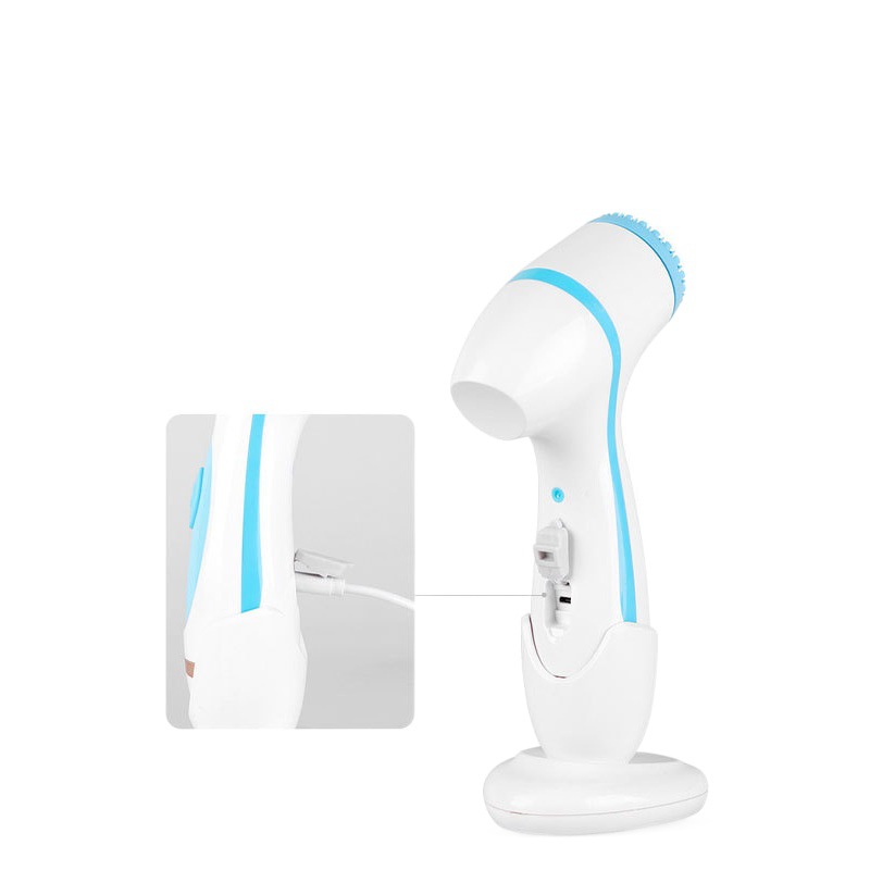 Cross-Border Household Rechargeable Portable Beauty Electric Facial Cleansing Brush Ultrasonic Multifunctional Silicone Waterproof Facial Cleansing Device Wholesale