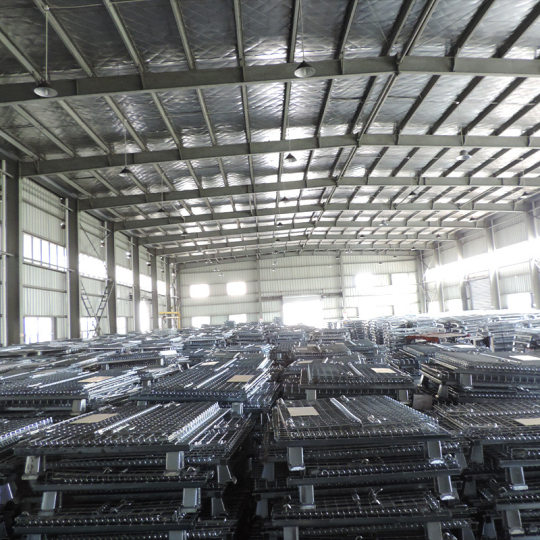 Metal storage cage folding iron frame movable turnover box storage storage storage heavy storage cage car shelf wholesale