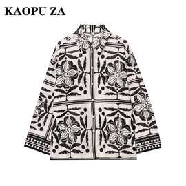 KAOPU ZA欧美女装2025爆款春季女式宽松衬衣时尚休息百搭设计感