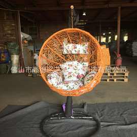 艺派家具吊蓝户外现代简约休闲家具铁框架PE仿藤摇椅阳台吊椅2