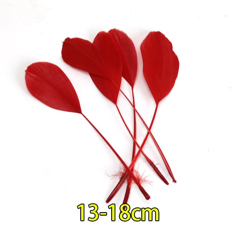 Plumas rojas al por mayor boda jardín de infantes diy plumas hechas a mano pieles de pavo pendientes de plumas de ganso accesorios accesorios de ropa image 23
