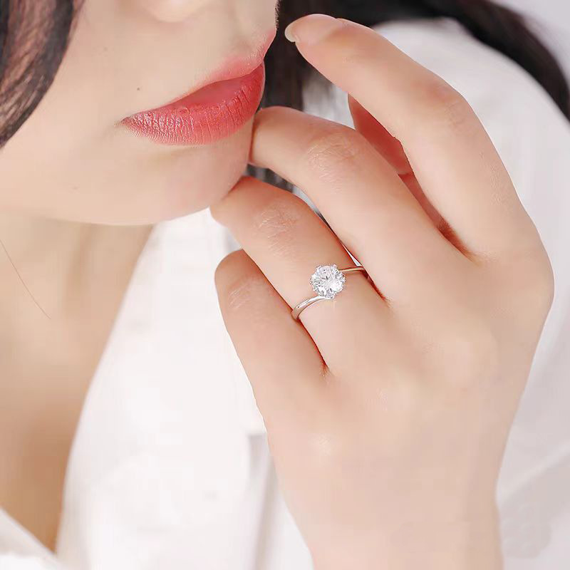 Moissanite Titanium Steel Ring Women, Unique Design, New Style, Light Luxury Ring, High-end Feel, Holiday Gift For_voghion.com