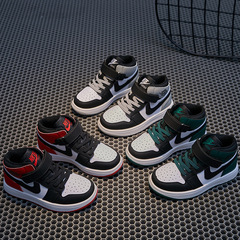 兒童高幫籃球鞋加絨二棉2023秋冬新款男童潮牌運動鞋女童板鞋軟底