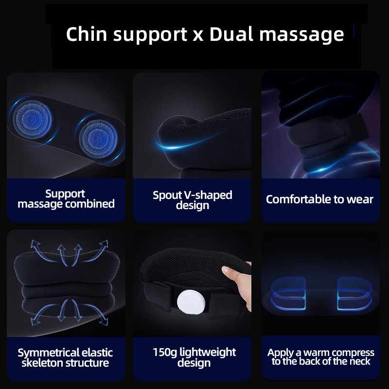 Masajeador cervical de viaje transfronterizo, masajeador de cuello, compresa caliente para apoyar la funda de cuello pequeño del Grupo de cabeza baja